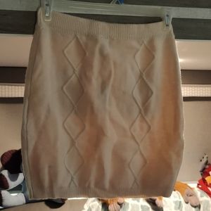 Cream Knit mini skirt